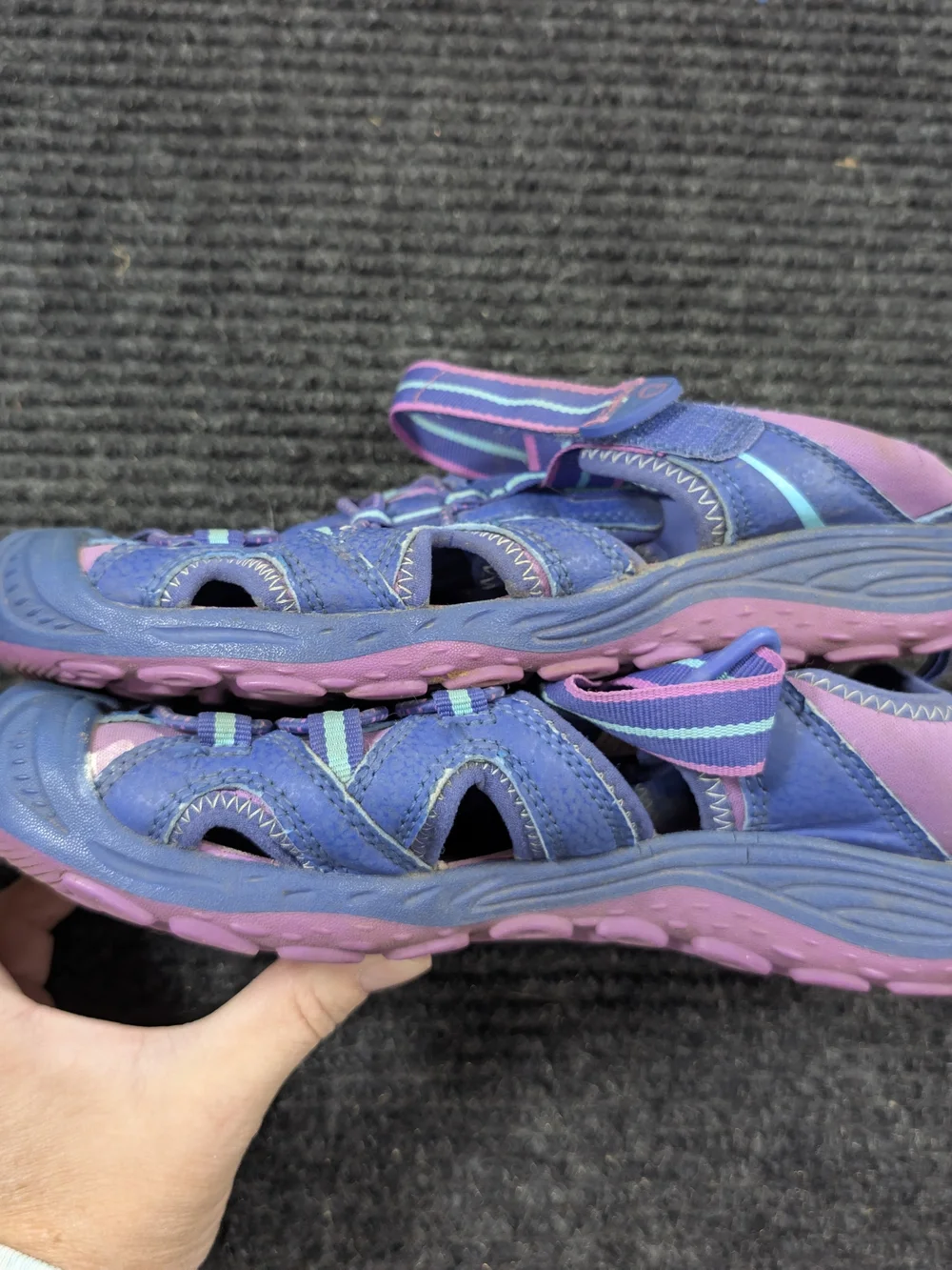 Merrell Kids Hydro H2O Hiker Sandals Blue Purple Pink Size 3M Big Kid